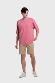 Polera Hombre Loose Fit Palo Rosa