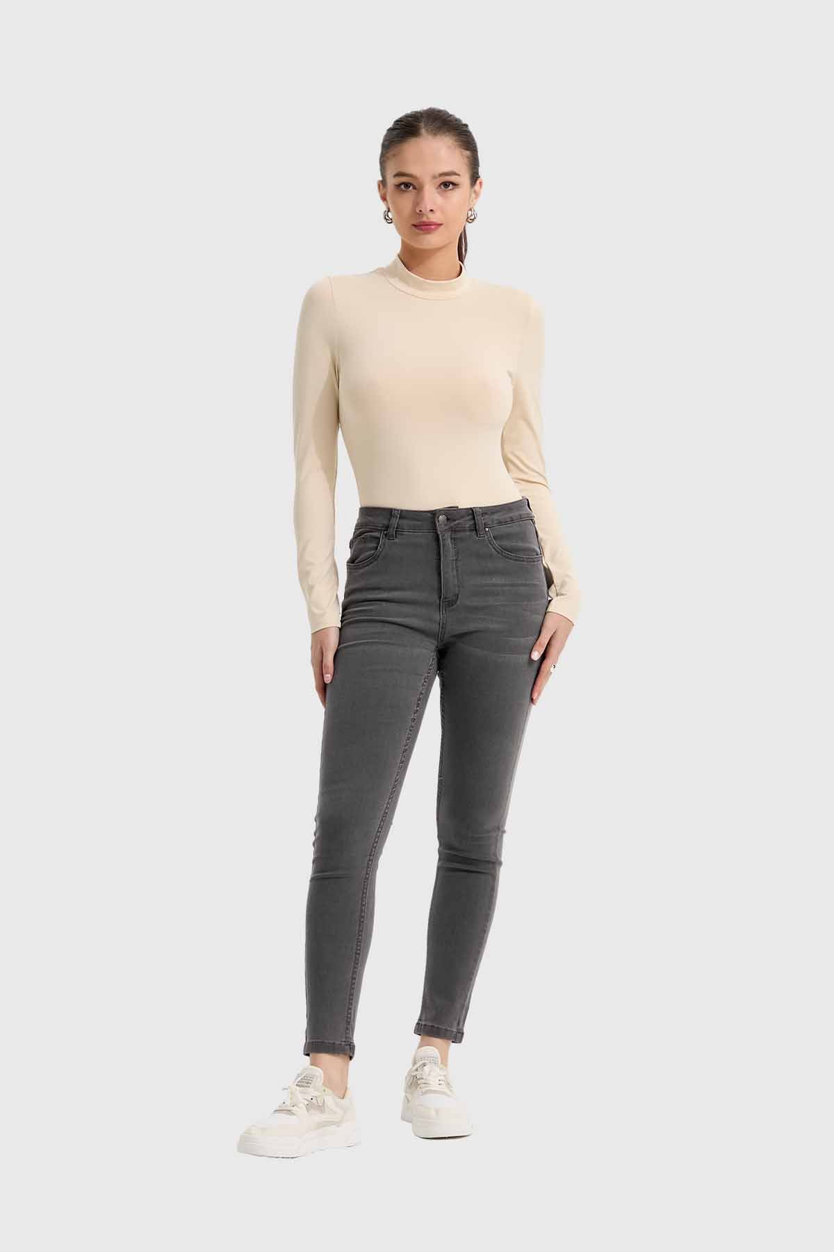 Jeans Mujer Skinny Emilia Gris