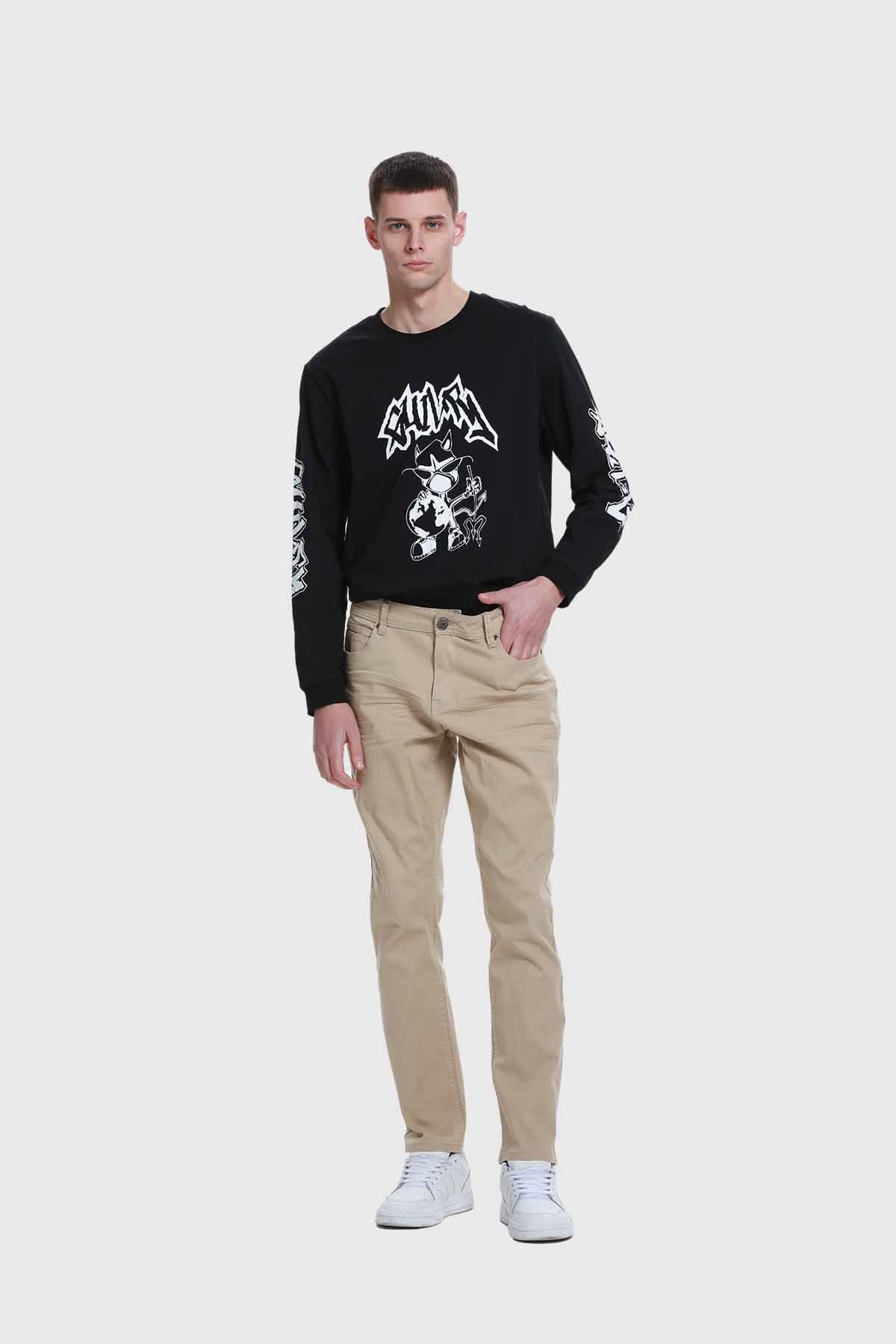 Jeans Hombre Slim Beige