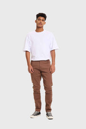 Jeans Hombre Slim Café