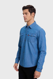 Camisa Hombre Clásica Dallas Azul