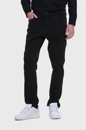 Jeans Hombre Slim Con Polar Negro