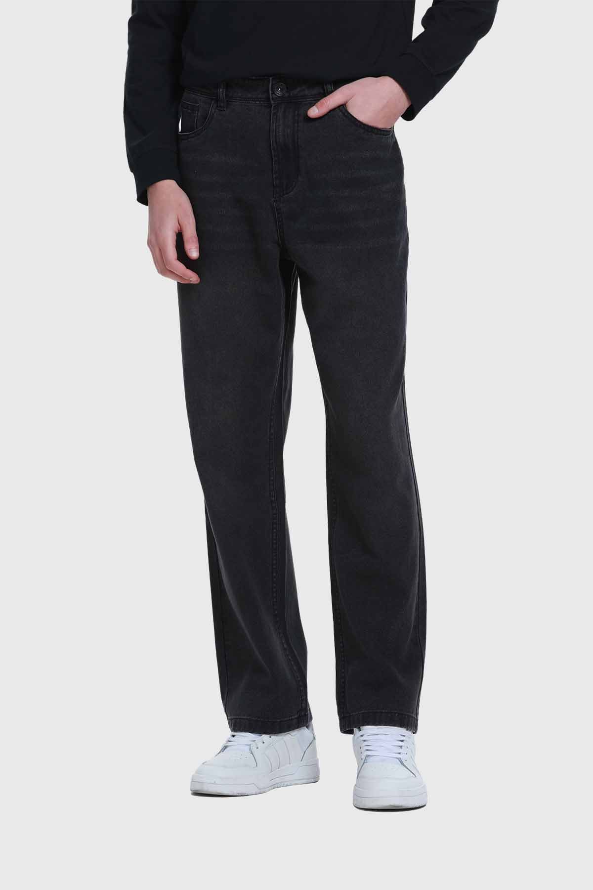Jeans Hombre Baggy Focalizado Negro