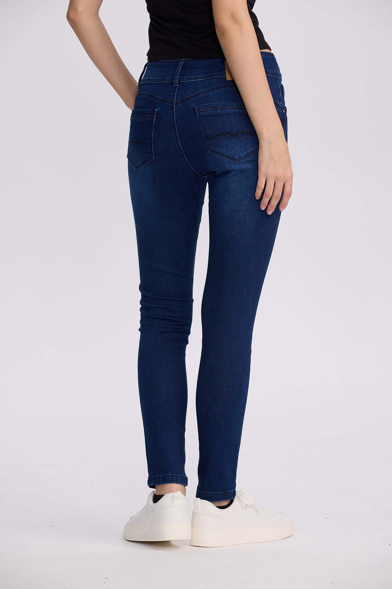 Jeans Mujer Skinny Kim Azul Oscuro
