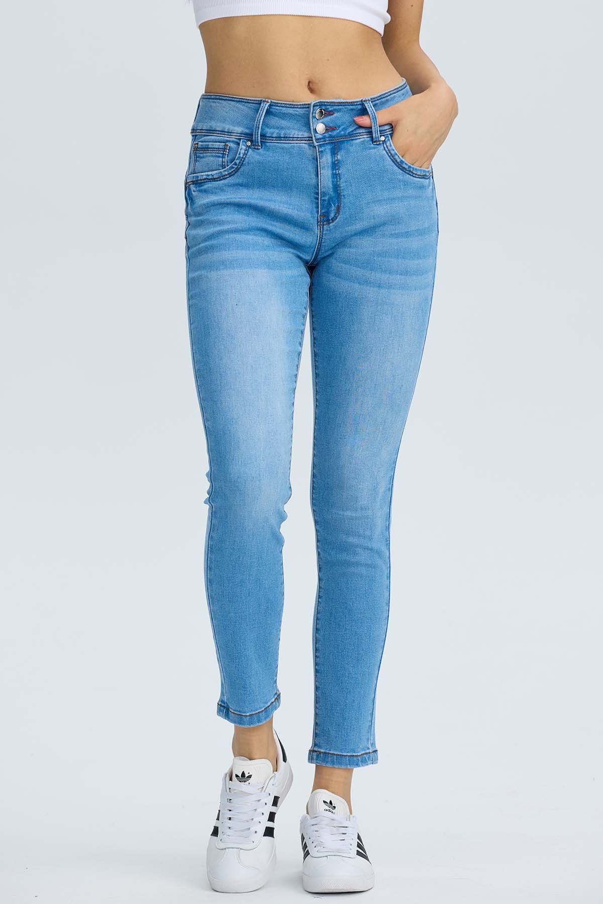Jeans Mujer Skinny Kim Azul Claro
