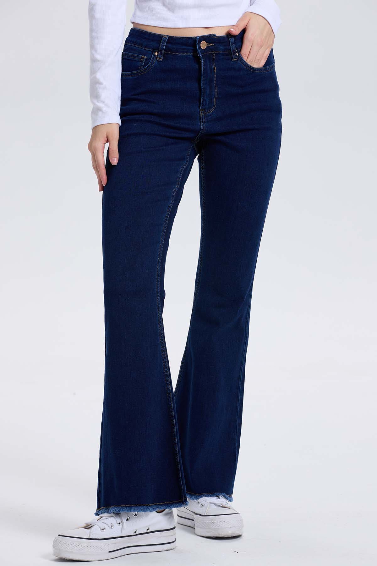 Jeans Mujer Monse Flare Azul Oscuro - Main Image