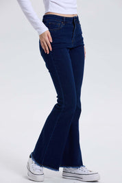 Jeans Mujer Monse Flare Azul Oscuro