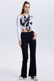 Jeans Mujer Monse Flare Negro