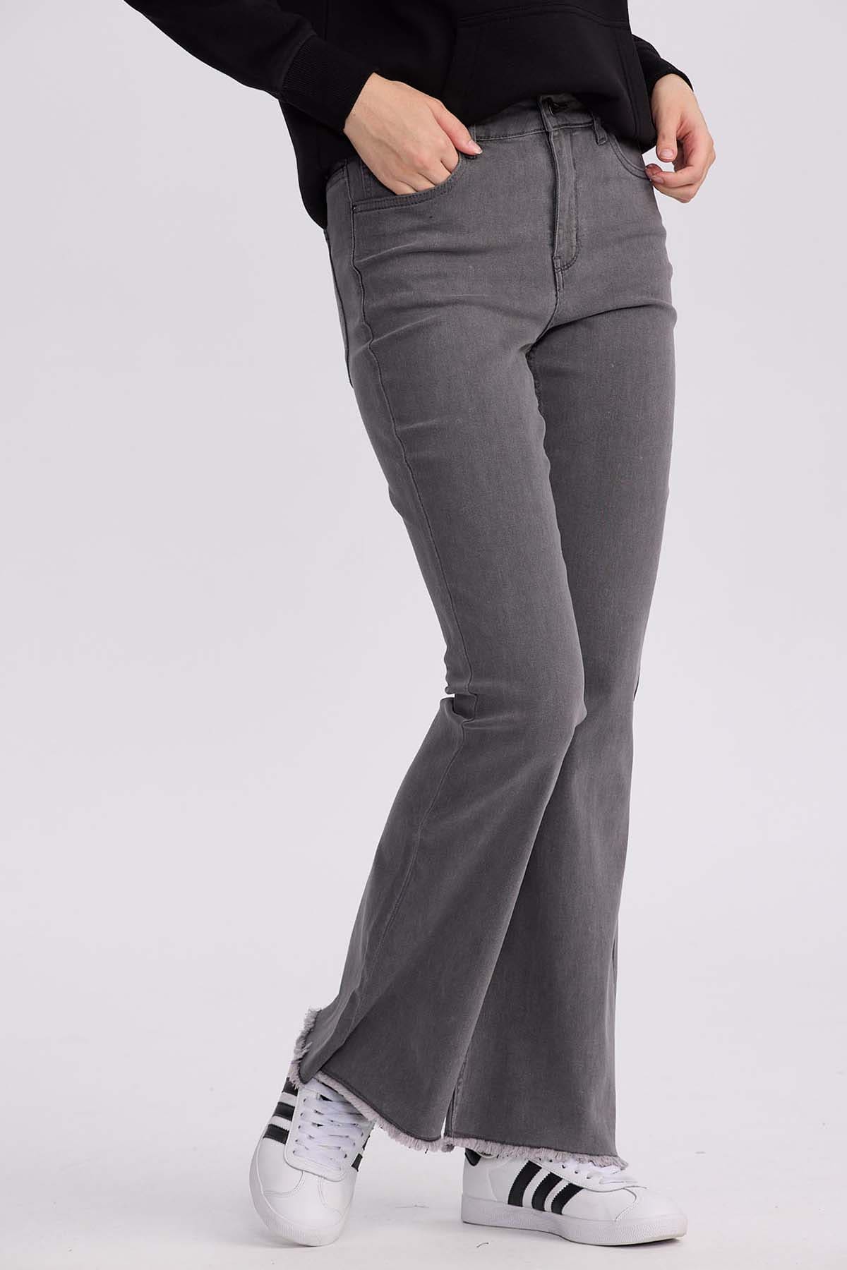 Jeans Mujer Flare Monse Gris