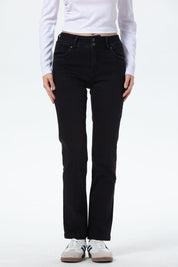 Jeans Mujer Flo Calce Recto Negro
