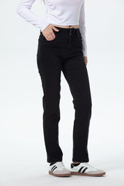 Jeans Mujer Flo Calce Recto Negro