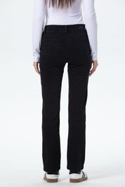 Jeans Mujer Flo Calce Recto Negro