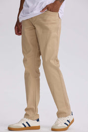 Jeans Hombre Slim Color Beige
