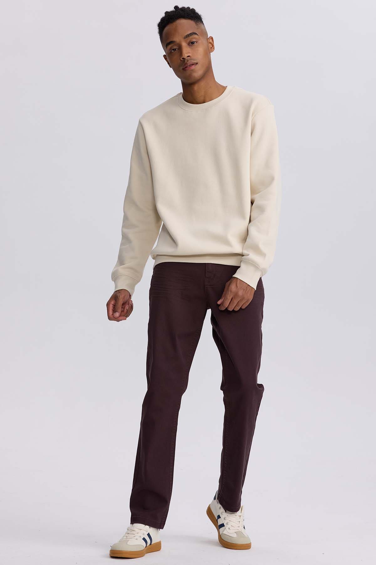 Jeans Hombre Slim Color Berenjena