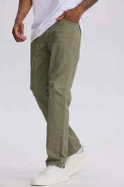 Jeans Hombre Slim Color Verde Militar