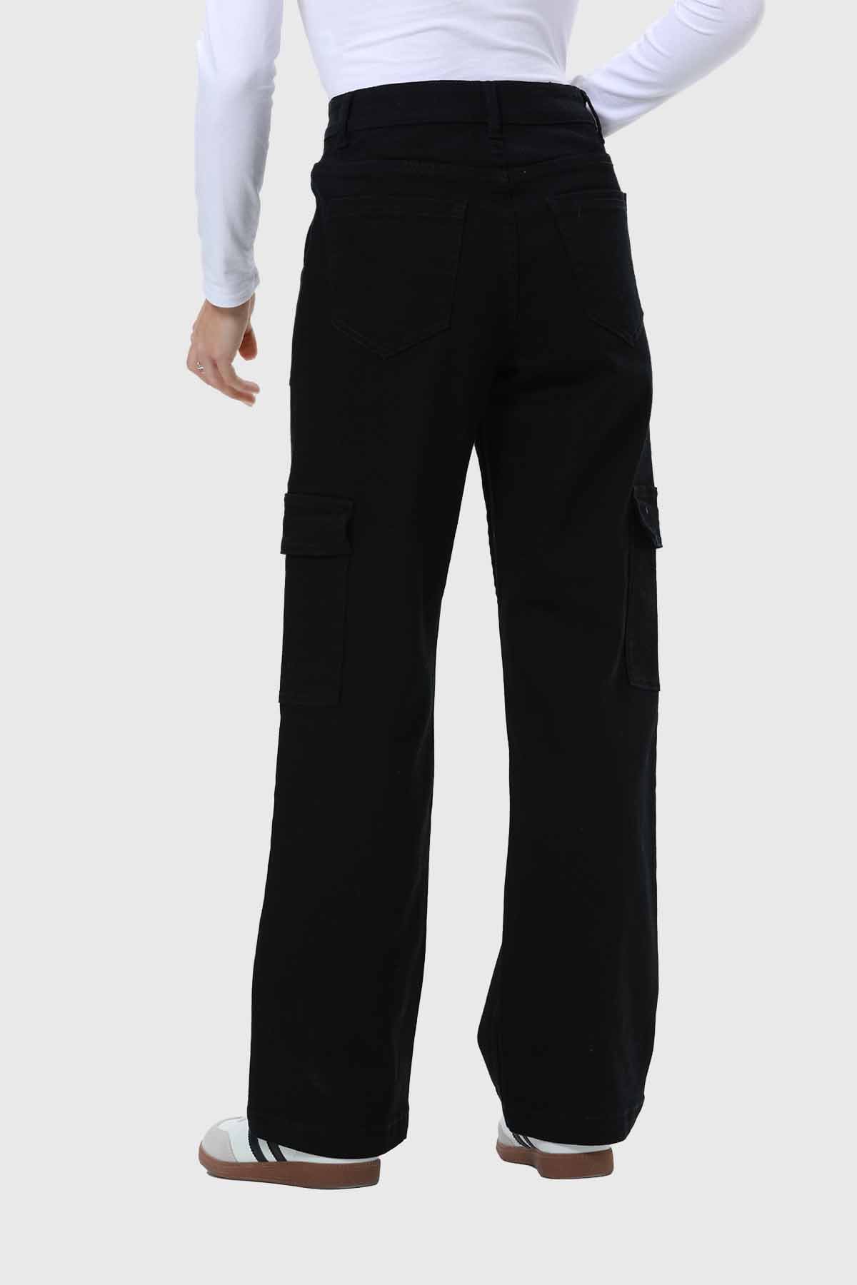 Jeans Mujer Calce Recto Negro