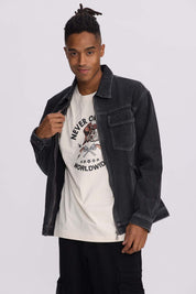 Chaqueta Hombre Doble Bolsillo Gris