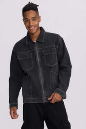 Chaqueta Hombre Doble Bolsillo Gris