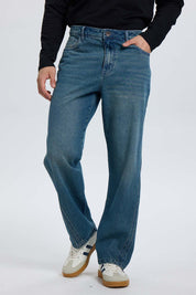 Jeans Hombre Recto Focalizado Azul