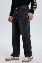 Jeans Hombre Recto Focalizado Negro