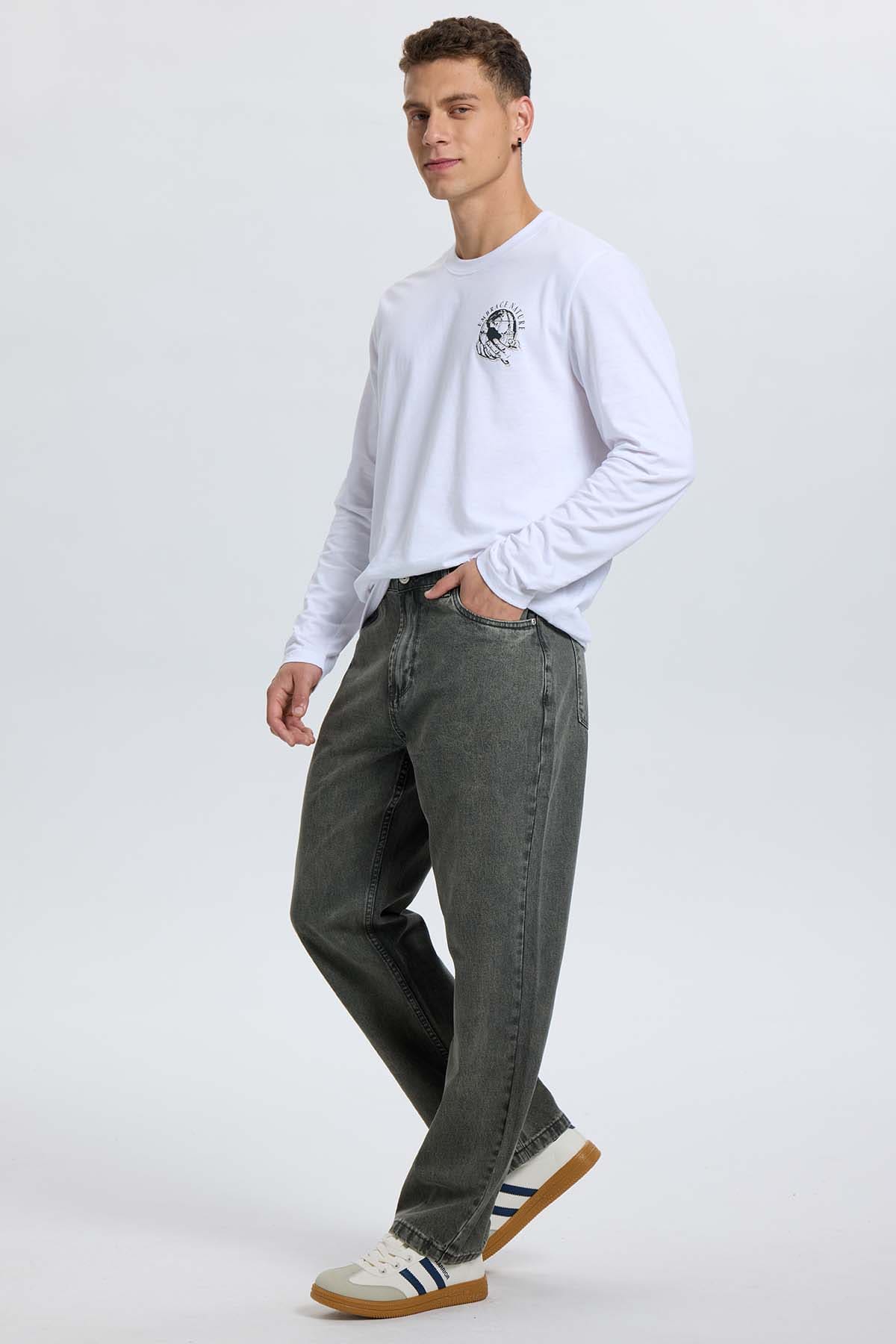 Jeans Hombre Relaxed Fit Lav Gris