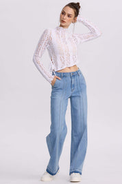 Jeans Mujer Calce Recto Linea Azul Azul / 42