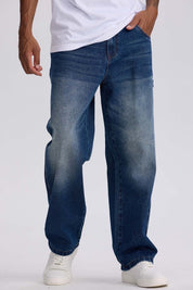 Jeans Hombre Baggy Focalizado Azul