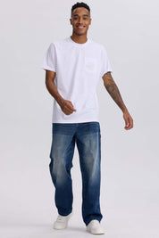 Jeans Hombre Baggy Focalizado Azul