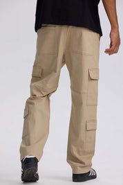 Jeans Hombre Doble Cargo Color Arena