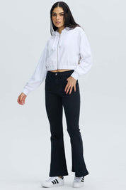 Jeans Mujer Flare Detalle Negro