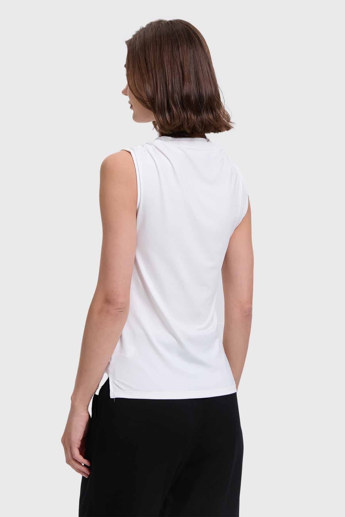 Polera Mujer Drapeado Crudo