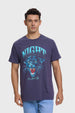 Polera Hombre Print Acid Wash Morado