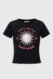 Polera Niña Rib Crop Negro