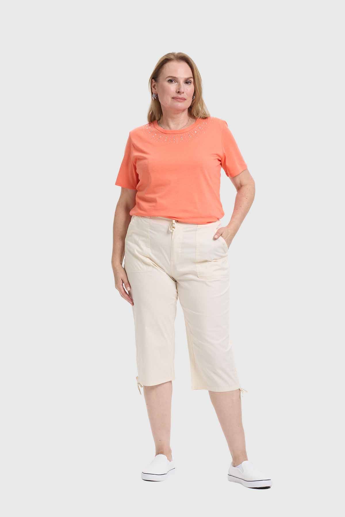 Pantalón Mujer Con Cortes Y Apertura Arena