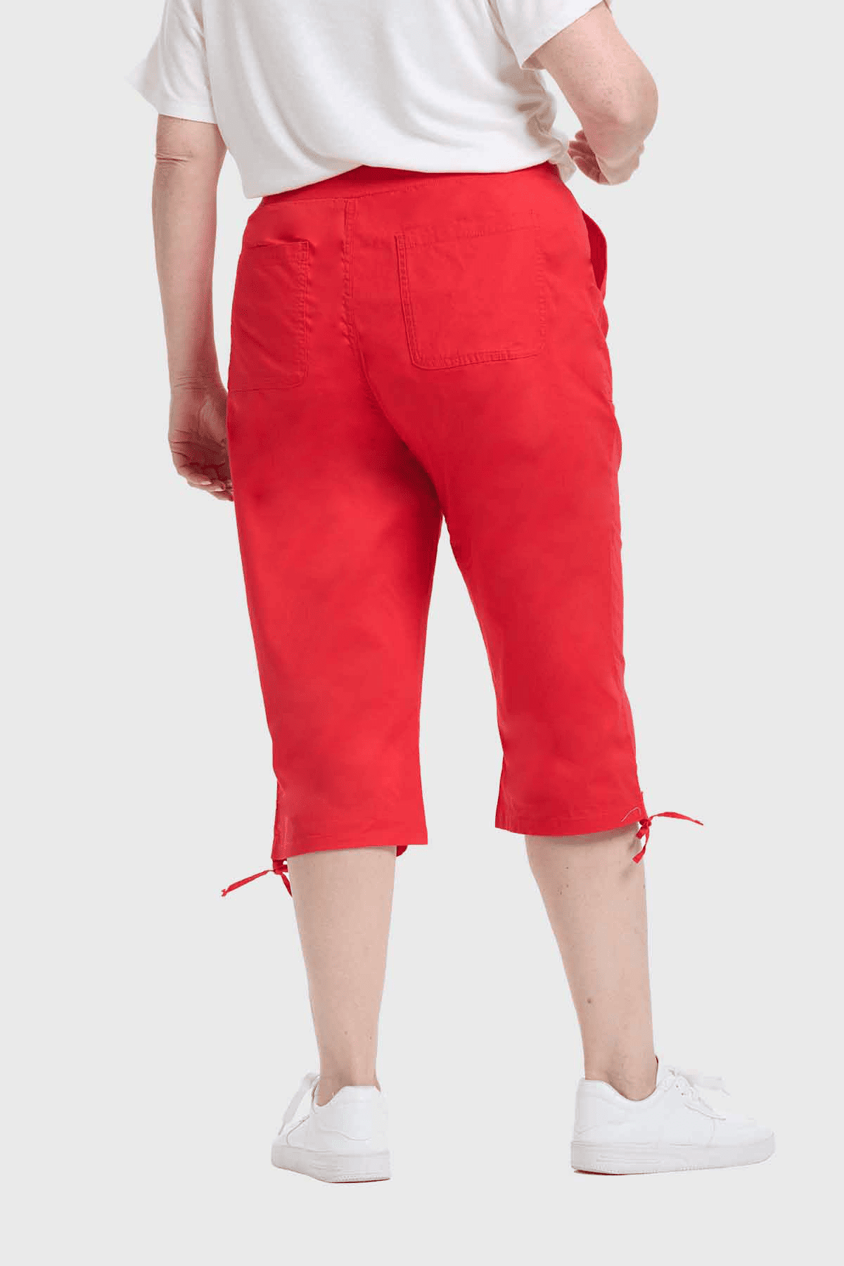 Pantalón Mujer Con Cortes Y Apertura Rojo