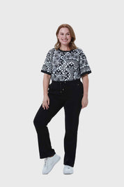 Pantalón Buzo Mujer Clásico Flare Negro
