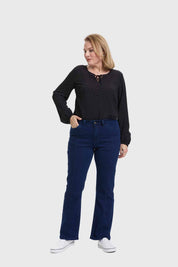 Jeans Mujer Control Abdomen Azul