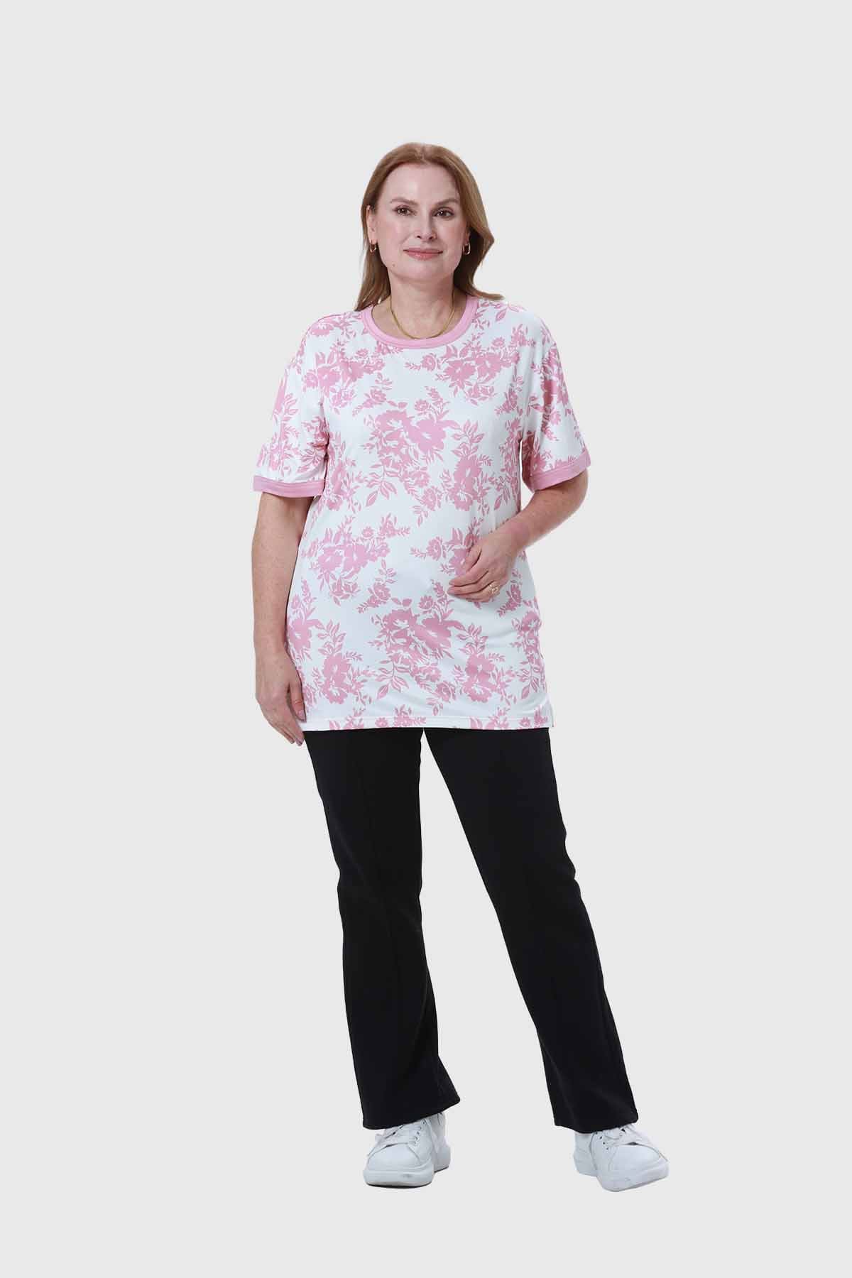 Polera Mujer Print Crudo