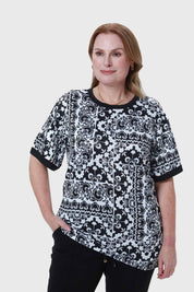Polera Mujer Print Negro