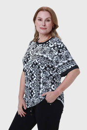 Polera Mujer Print Negro