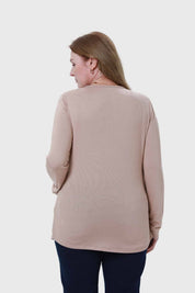 Sweater Mujer Estampado Beige