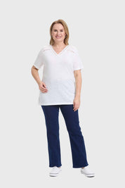 Polera Mujer Detalle Macramé Crudo