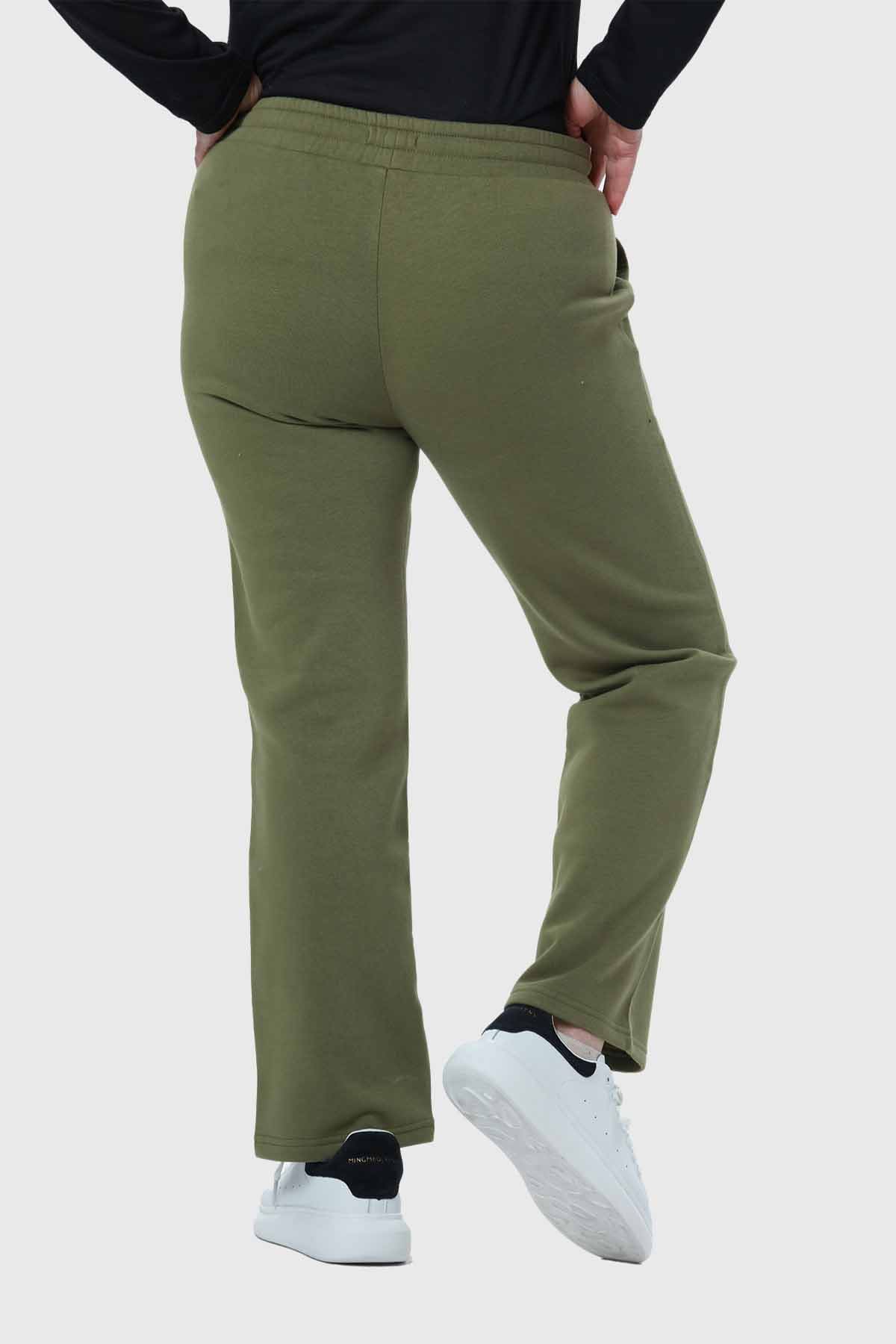 Pantalón Buzo Mujer Con Cordón Y Bolsillo Verde