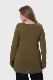Polera Mujer Tejida Verde