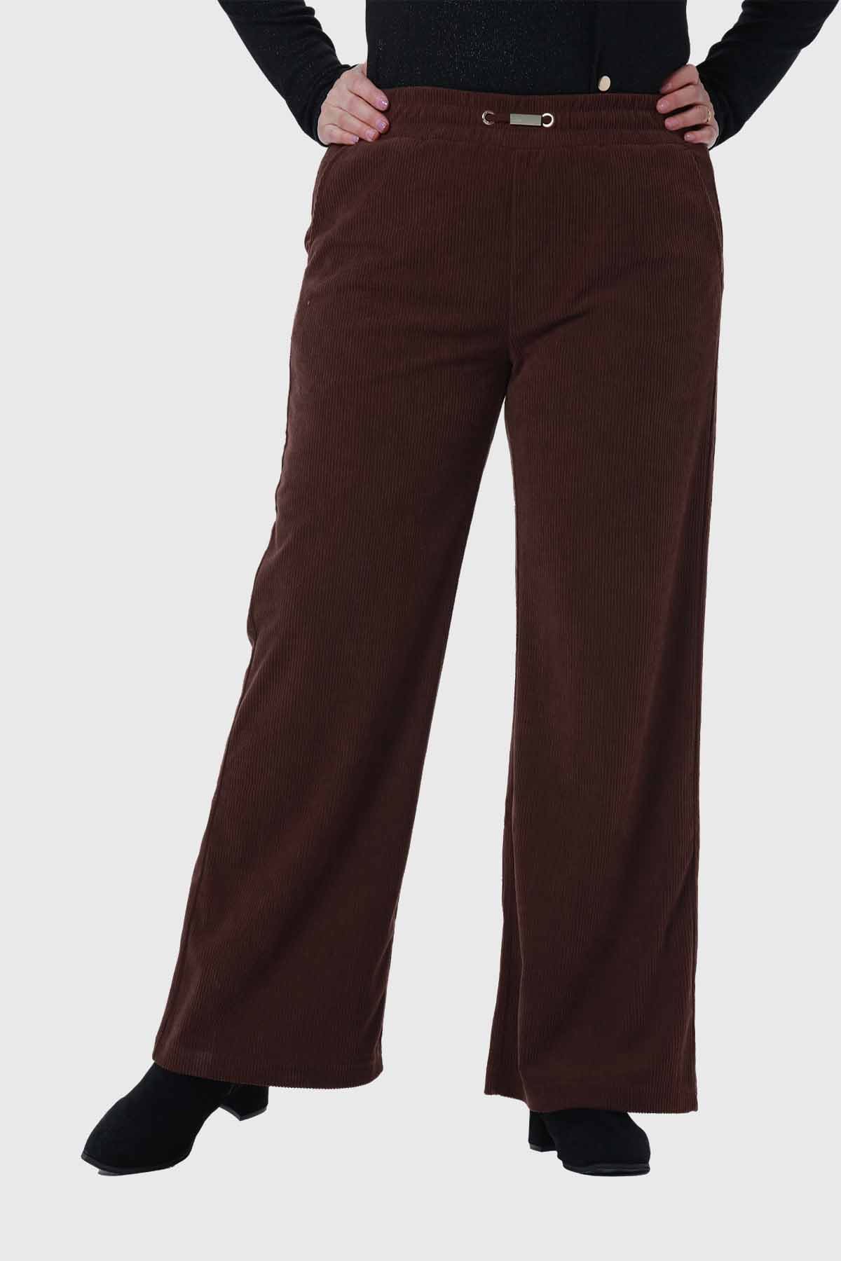 Pantalón Mujer Recto Café