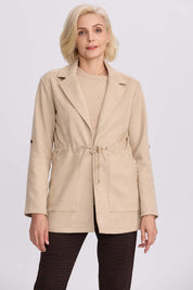 Chaqueta Mujer Recogido Beige