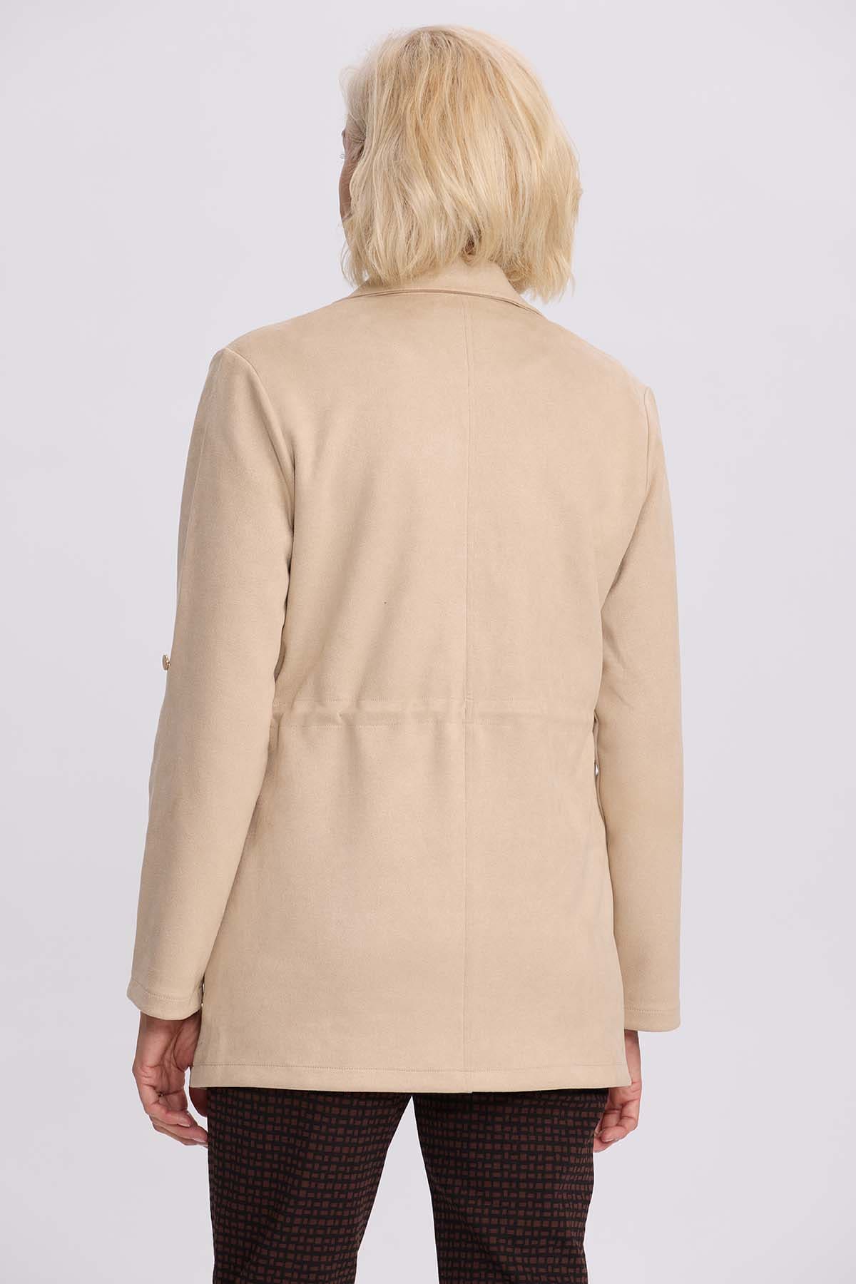 Chaqueta Mujer Recogido Beige