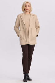 Chaqueta Mujer Recogido Beige