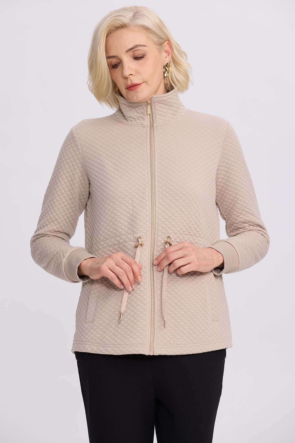 Polerón Mujer Cintura Ajustable Beige