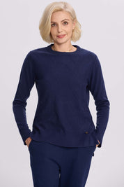Sweater Mujer Cerrado Azul